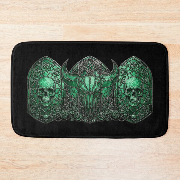 Item preview, Gothic Bull Skull and Stained Glass Triptych designed and sold by David Mateo ArtWorks.