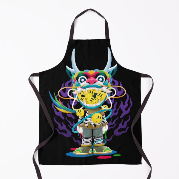 Item preview, Surreal Neon Dragon Character With Purple Flames designed and sold by Lexkon Liu's art.
