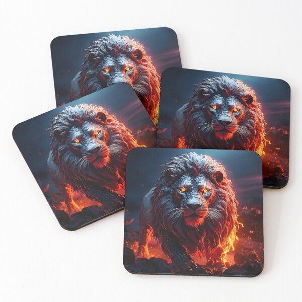 Item preview, Fire Lion Fantasy Art designed and sold by Threadistiq.