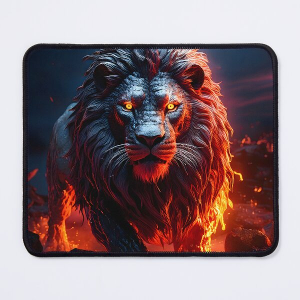 Item preview, Fire Lion Fantasy Art designed and sold by Threadistiq.