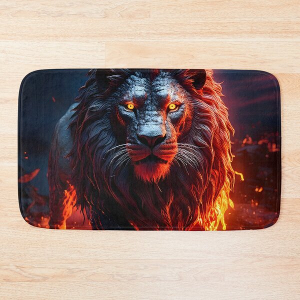 Item preview, Fire Lion Fantasy Art designed and sold by Threadistiq.