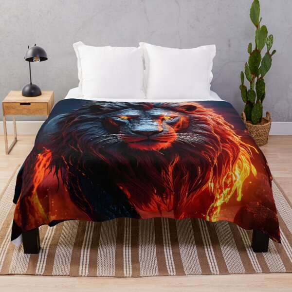 Item preview, Fire Lion Fantasy Art designed and sold by Threadistiq.