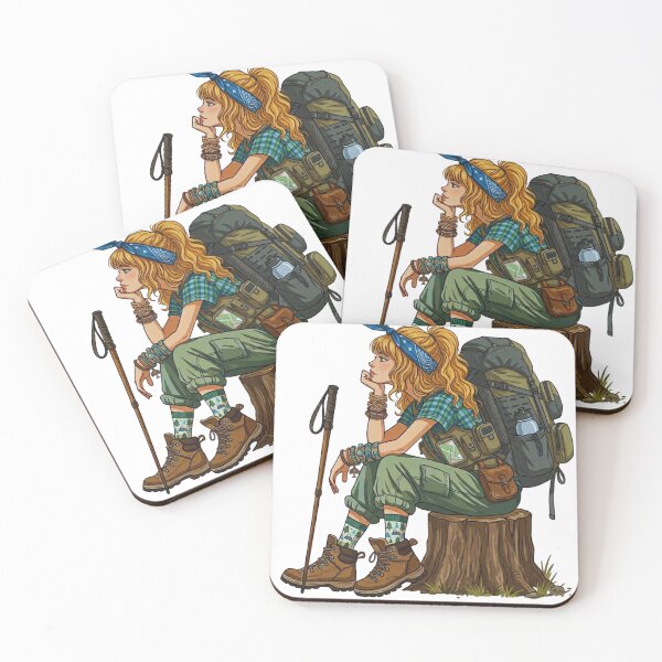 Item preview, Female Trail Hiker Illustration designed and sold by Gabe1983.