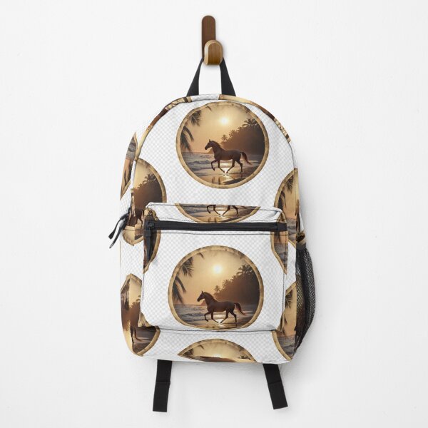 Item preview, Vintage Horse Running on Tropical Beach at Sunset | Coastal Horse Art designed and sold by GalleryPeak.