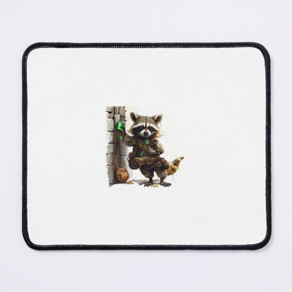 Item preview, Adventurer Raccoon with Potion Fantasy Sticker designed and sold by SoftPanic.