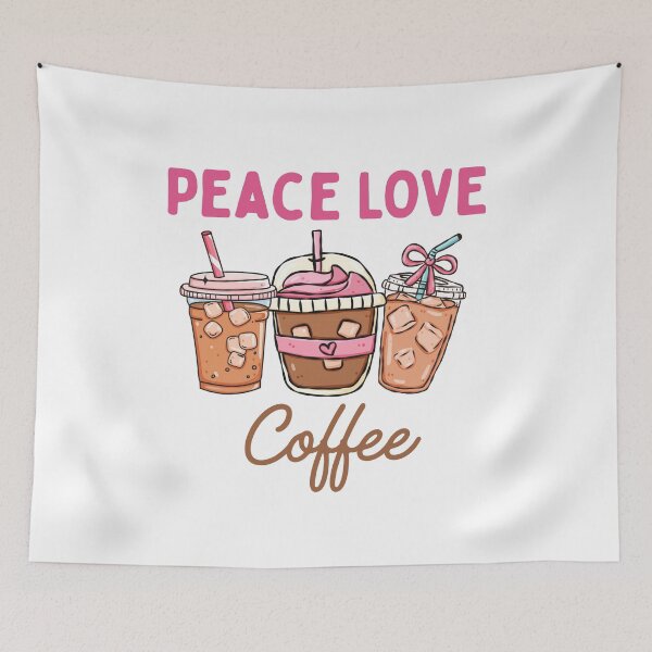 Item preview, Peace Love Coffee Cute Iced Coffee Lover designed and sold by thebest-2studio.