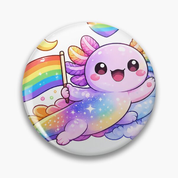 Item preview, Magical Rainbow Axolotl – Pride, Dreams and Kawaii Diversity designed and sold by Lunatik Cat.