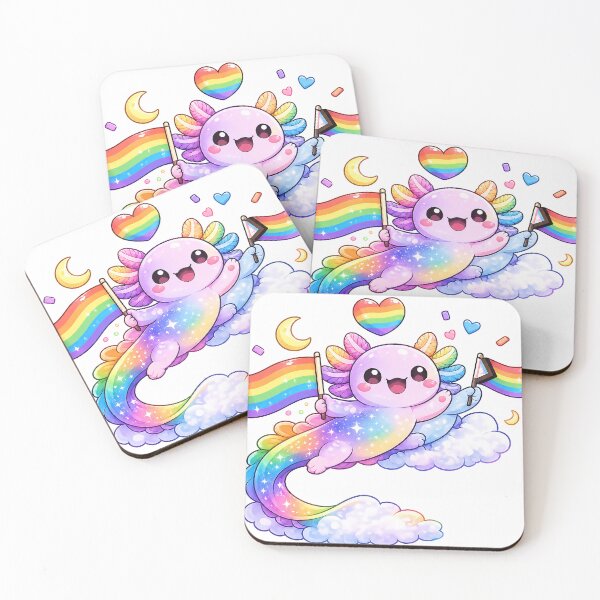Item preview, Magical Rainbow Axolotl – Pride, Dreams and Kawaii Diversity designed and sold by Lunatik Cat.