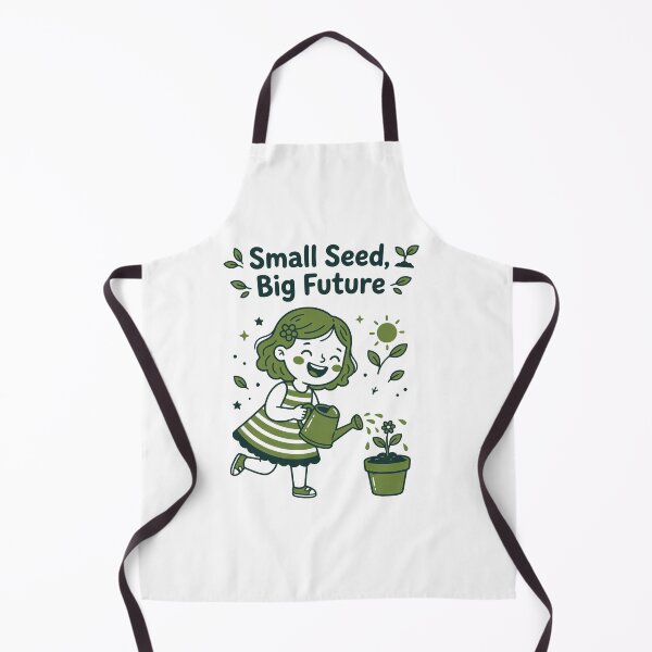 Item preview, Small Seed Big Future - Cute Girl Watering Plant Illustration designed and sold by Sekla-Studio.