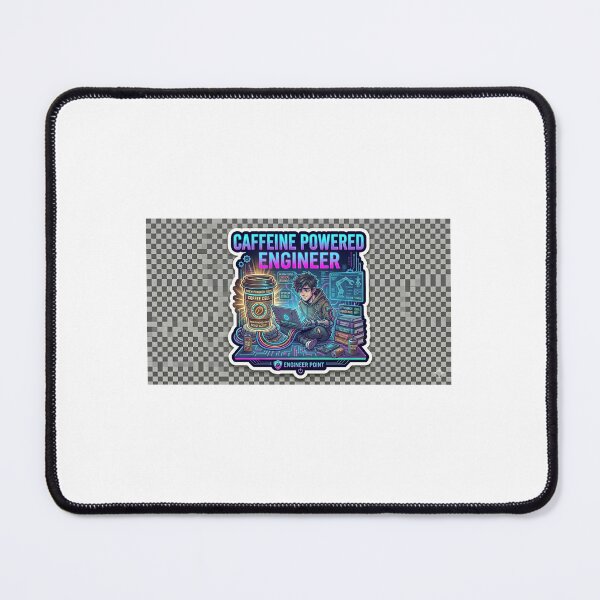 Item preview, Caffeine Powered Engineer | Funny Student Sticker designed and sold by BrahmiArts.