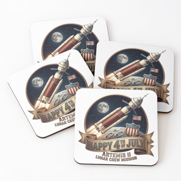 Item preview, HAPPY 4TH OF JULY ARTEMIS 2 LUNAR CREW MISSION designed and sold by likbatonboot.