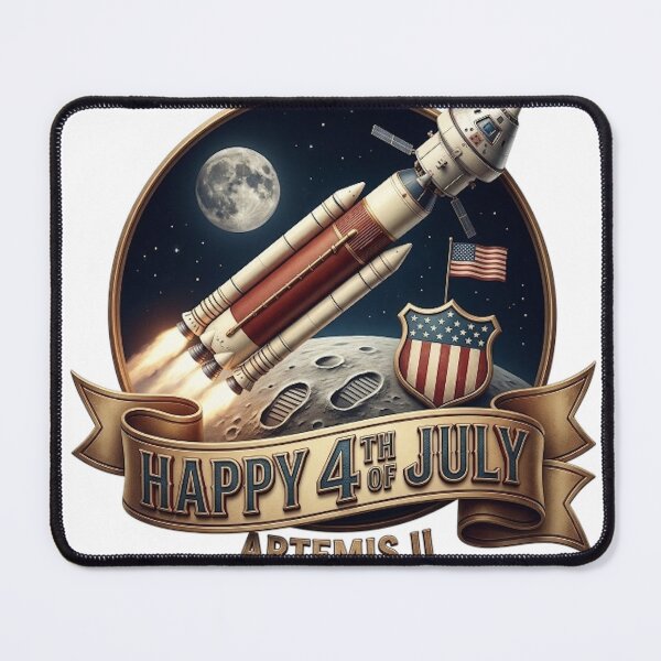 Item preview, HAPPY 4TH OF JULY ARTEMIS 2 LUNAR CREW MISSION designed and sold by likbatonboot.