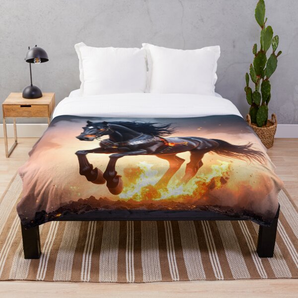 Item preview, Arte fantástico del caballo de fuego designed and sold by Threadistiq.