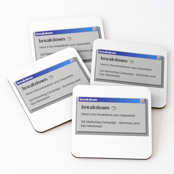 Item preview, Retro Corporate Breakdown Requested Sarcastic Office Laptop Sticker designed and sold by Brightberry Studio.