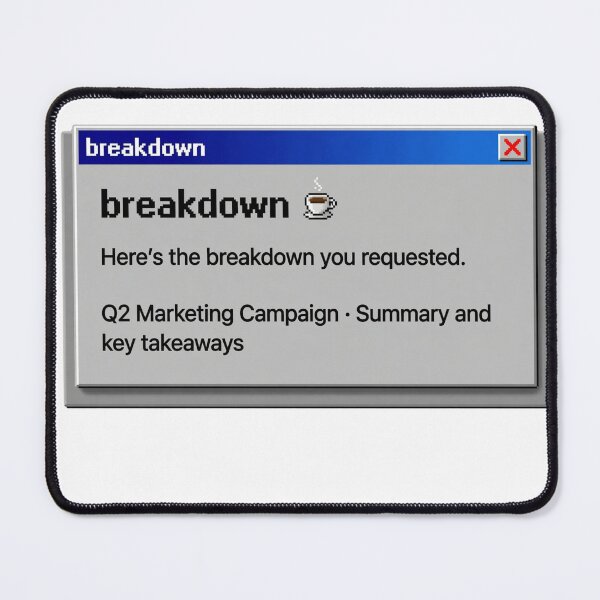 Item preview, Retro Corporate Breakdown Requested Sarcastic Office Laptop Sticker designed and sold by Brightberry Studio.