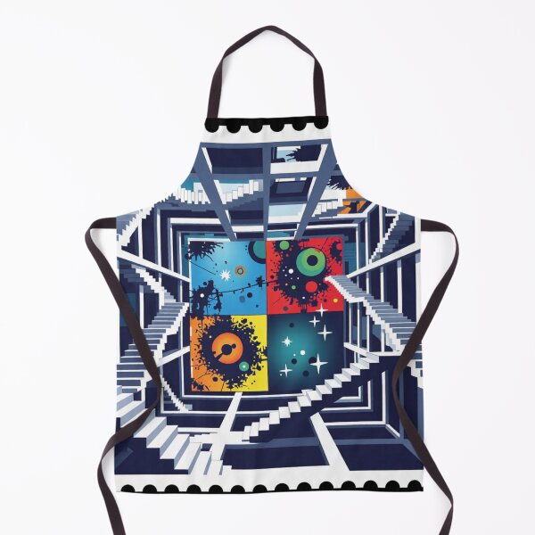 Item preview, cosmic noise labyrinth charcoal stamp colorful geometric abstract design designed and sold by SmashingDeals.