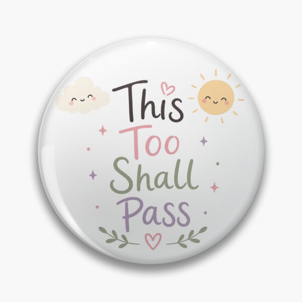 Item preview, This Too Shall Pass Cute Motivational Quote Design | Pastel Mental Health Positive Affirmation Typography designed and sold by Sanika arts .