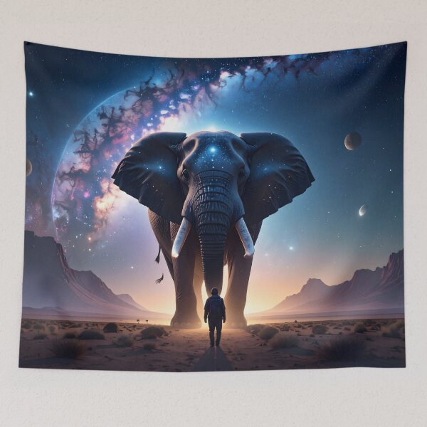 Item preview, Cosmic Elephant Galaxy Art designed and sold by Threadistiq.