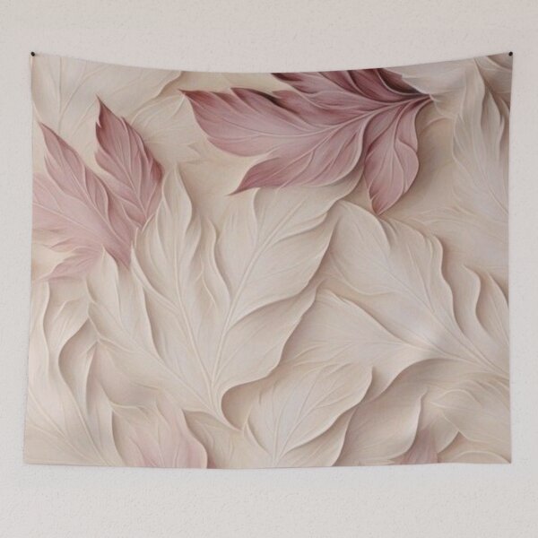Item preview, 3D Soft Rose Leaves - Elegant Pastel Relief Floral Art designed and sold by LYAN-STORE.