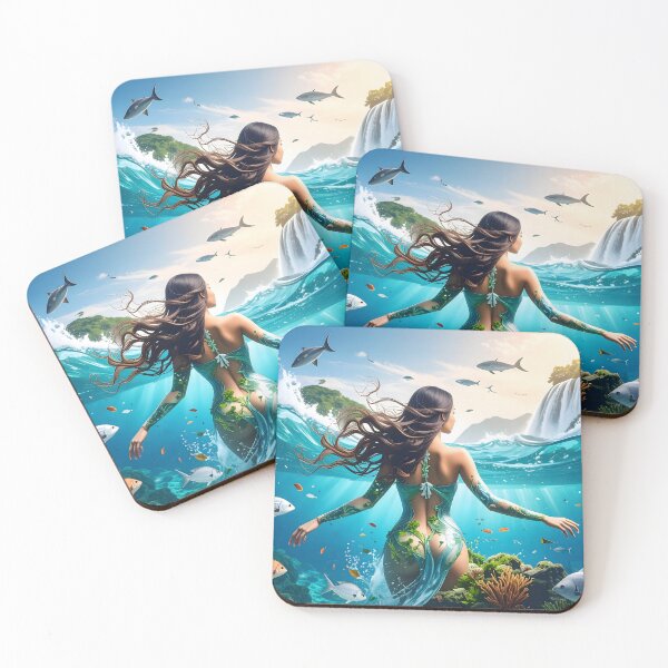 Item preview, Mermaid Ocean Fantasy Art designed and sold by Threadistiq.