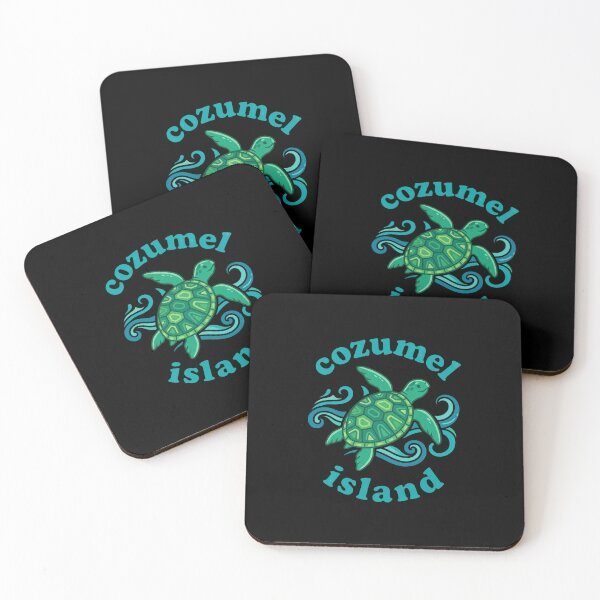 Item preview, Retro Flat Cozumel Turtle Island Art designed and sold by DuckOddity.