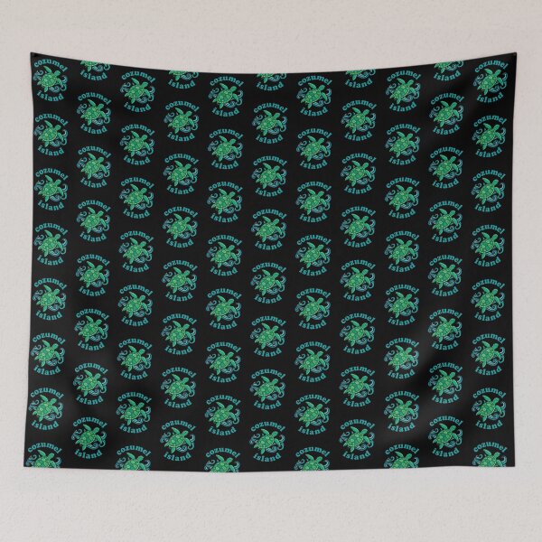 Item preview, Retro Flat Cozumel Turtle Island Art designed and sold by DuckOddity.
