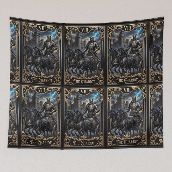 Item preview, The Chariot from Dark Medieval Major Arcana tarot card designed and sold by Studio77-Gothic.