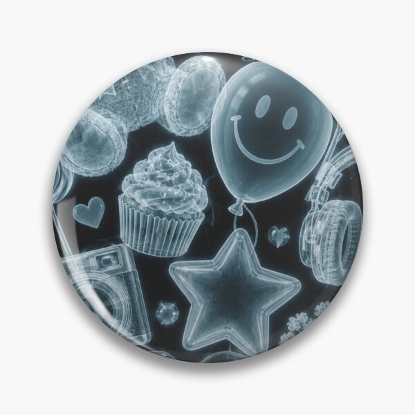 Item preview, X-ray vintage collage with teddy bear and smiley balloon designed and sold by Mauswohn.