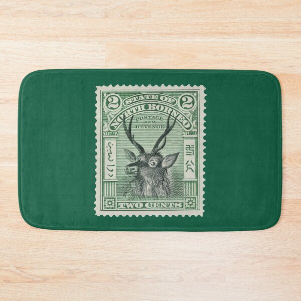Item preview, North Borneo Sambar Deer Stamp Vintage 2 Cents Colonial Postage Philately Design designed and sold by Schulz Lightprint Studio.