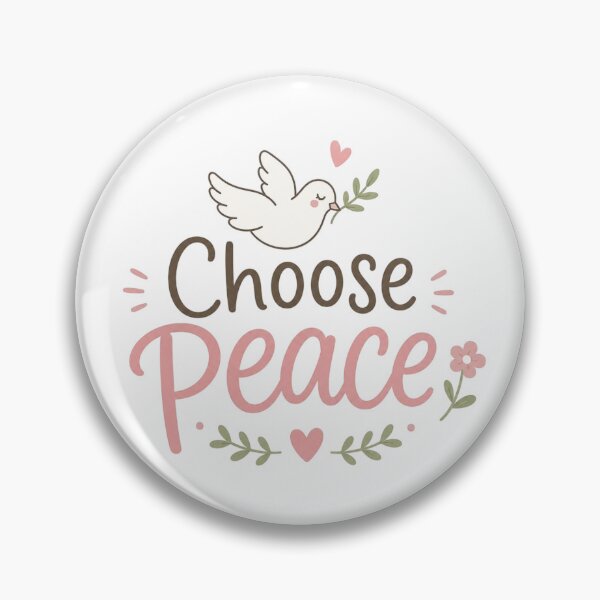 Item preview, Choose Peace Cute Dove Quote Design | Peaceful Positive Mental Health Typography designed and sold by Sanika arts .