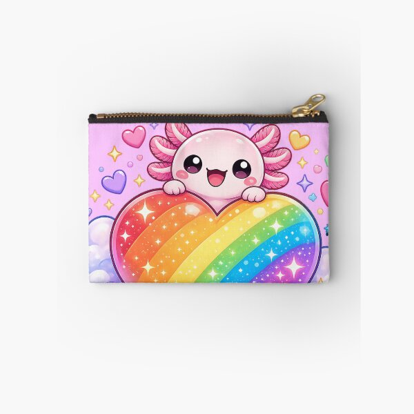 Item preview, Kawaii Axolotl and Rainbow Heart – Pride, Love and Diversity designed and sold by Lunatik Cat.