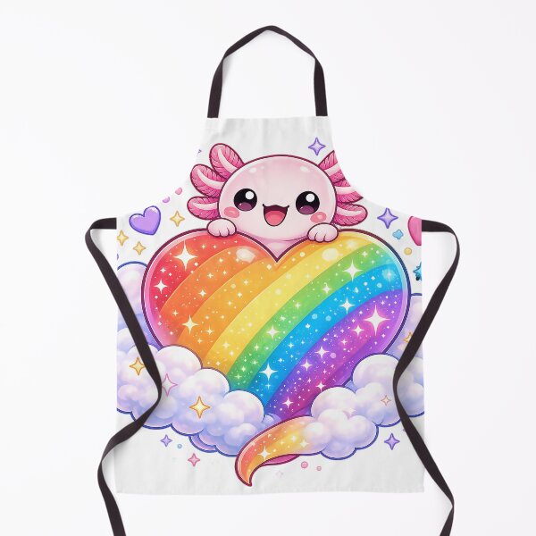 Item preview, Kawaii Axolotl and Rainbow Heart – Pride, Love and Diversity designed and sold by Lunatik Cat.