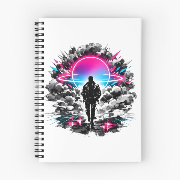 Item preview, Cool Guys Don’t Look at Explosions Synthwave Sumi-e designed and sold by KungPowUnicorn.