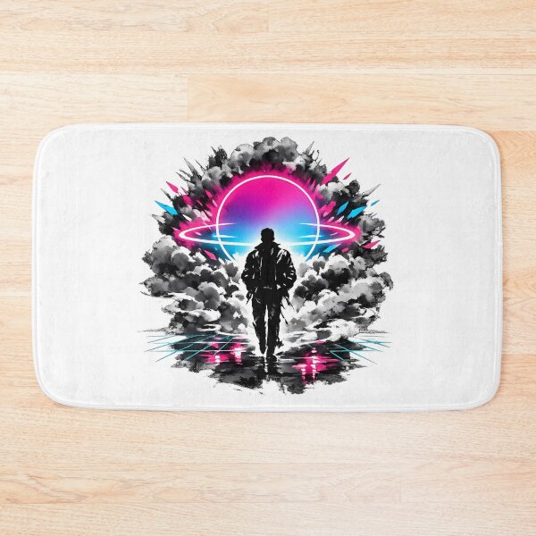 Item preview, Cool Guys Don’t Look at Explosions Synthwave Sumi-e designed and sold by KungPowUnicorn.