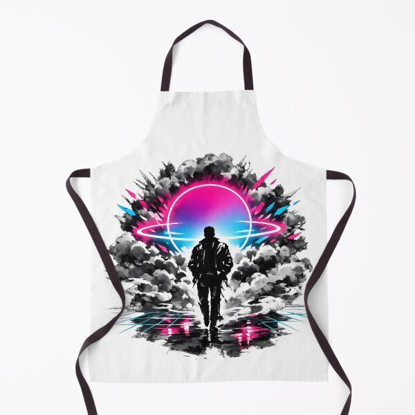 Item preview, Cool Guys Don’t Look at Explosions Synthwave Sumi-e designed and sold by KungPowUnicorn.
