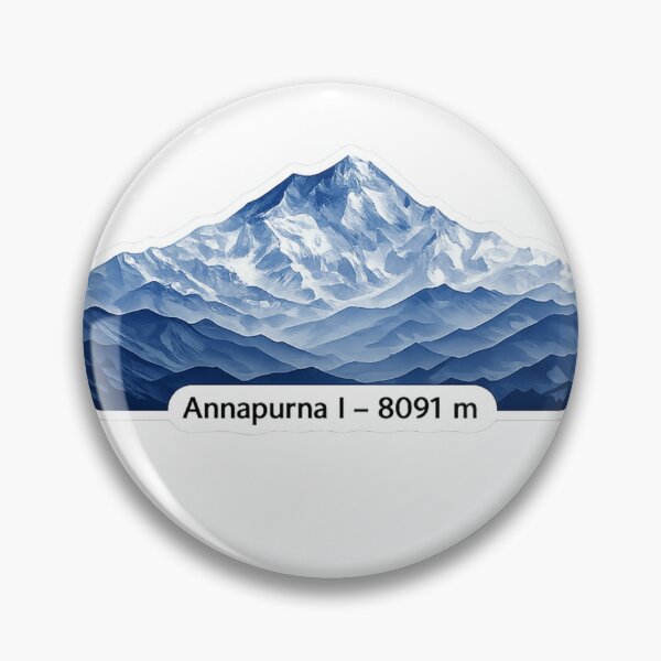 Item preview, Annapurna I 8091 m – Minimalist Himalayan Mountain Sticker designed and sold by GabeMountainArt.