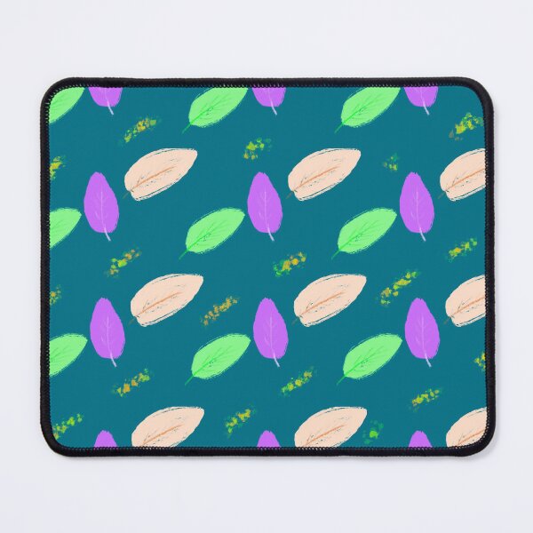 Item preview, Creative botanical seamless pattern featuring colorful leaves and paint splashes. designed and sold by AjjimaJKM.