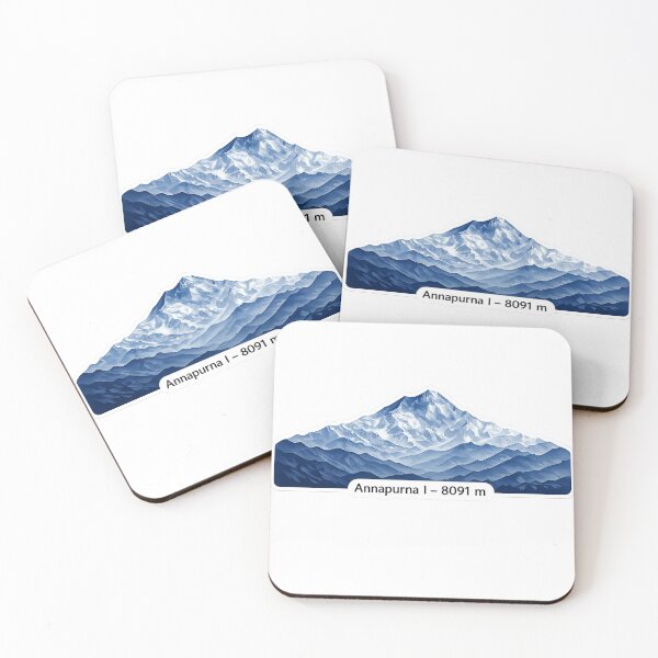 Item preview, Annapurna I 8091 m – Minimalist Himalayan Mountain Sticker designed and sold by GabeMountainArt.