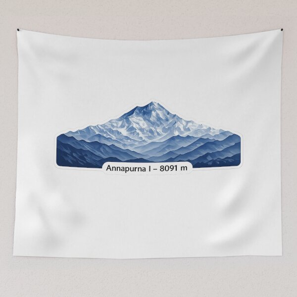 Item preview, Annapurna I 8091 m – Minimalist Himalayan Mountain Sticker designed and sold by Gabe1983.