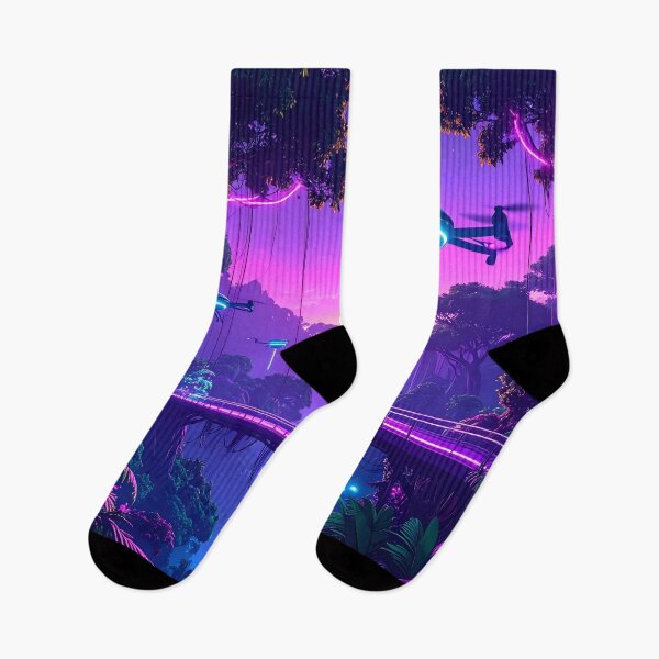 Item preview, Cyberpunk Jungle Drone Landscape designed and sold by Threadistiq.