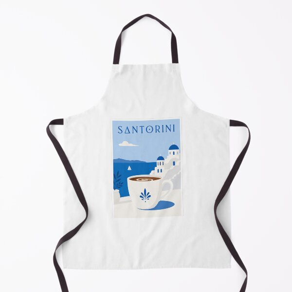 Item preview, Santorini Coffee Mediterranean Travel Poster designed and sold by Beyond Destinations.