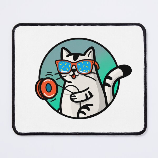 Item preview, Rad 80's Cat with Sunglasses playing with Yoyo designed and sold by 80sKidd.