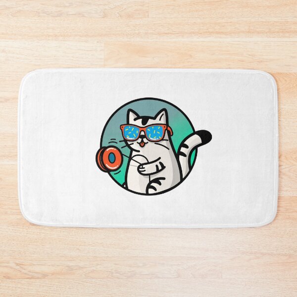 Item preview, Rad 80's Cat with Sunglasses playing with Yoyo designed and sold by 80sKidd.