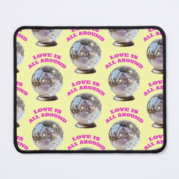 Item preview, Love is all around Snow globe with saying, pink designed and sold by Mauswohn.