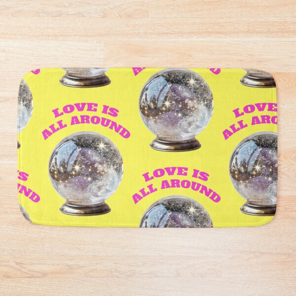 Item preview, Love is all around Snow globe with saying, pink designed and sold by Mauswohn.