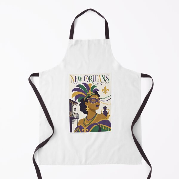 Item preview, Vintage New Orleans Mardi Gras Travel Poster designed and sold by Beyond Destinations.