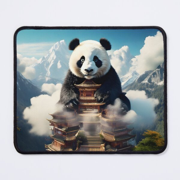 Item preview, Giant Panda Temple Fantasy Art designed and sold by Threadistiq.