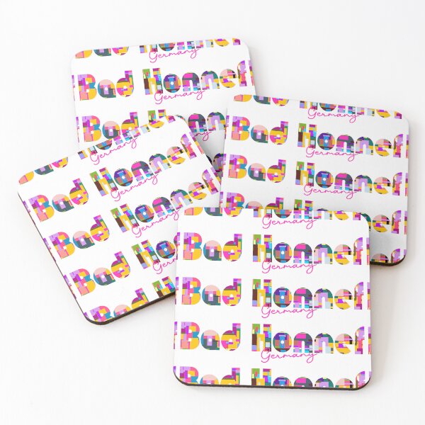 Item preview, Bad Honnef, Germany, Vibrant Abstract City Typography Art designed and sold by Wanderful-roads.