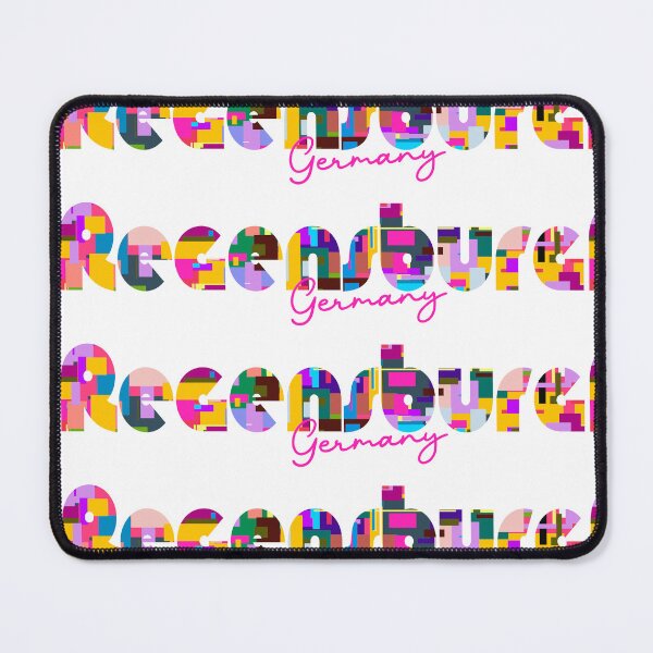 Item preview, Regensburg, Germany, Vibrant Abstract City Typography Art designed and sold by Wanderful-roads.