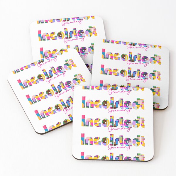 Item preview, Ingolstadt, Germany, Vibrant Abstract City Typography Art designed and sold by Wanderful-roads.